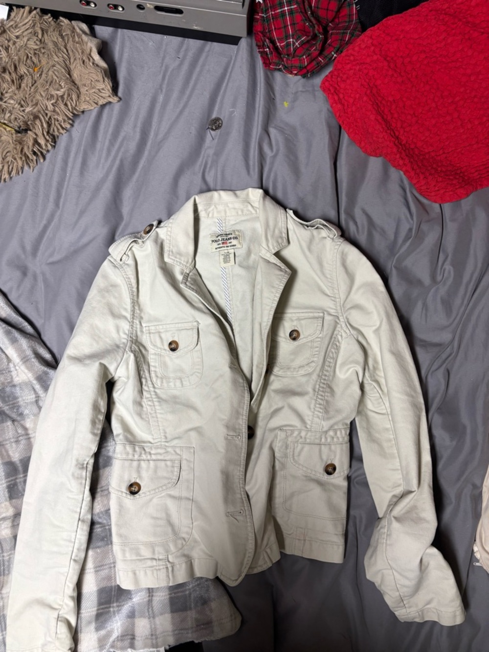 Ralph Lauren Light Khaki Cotton Utility Jacket